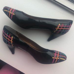 Vintage Rainbow and Black Heels